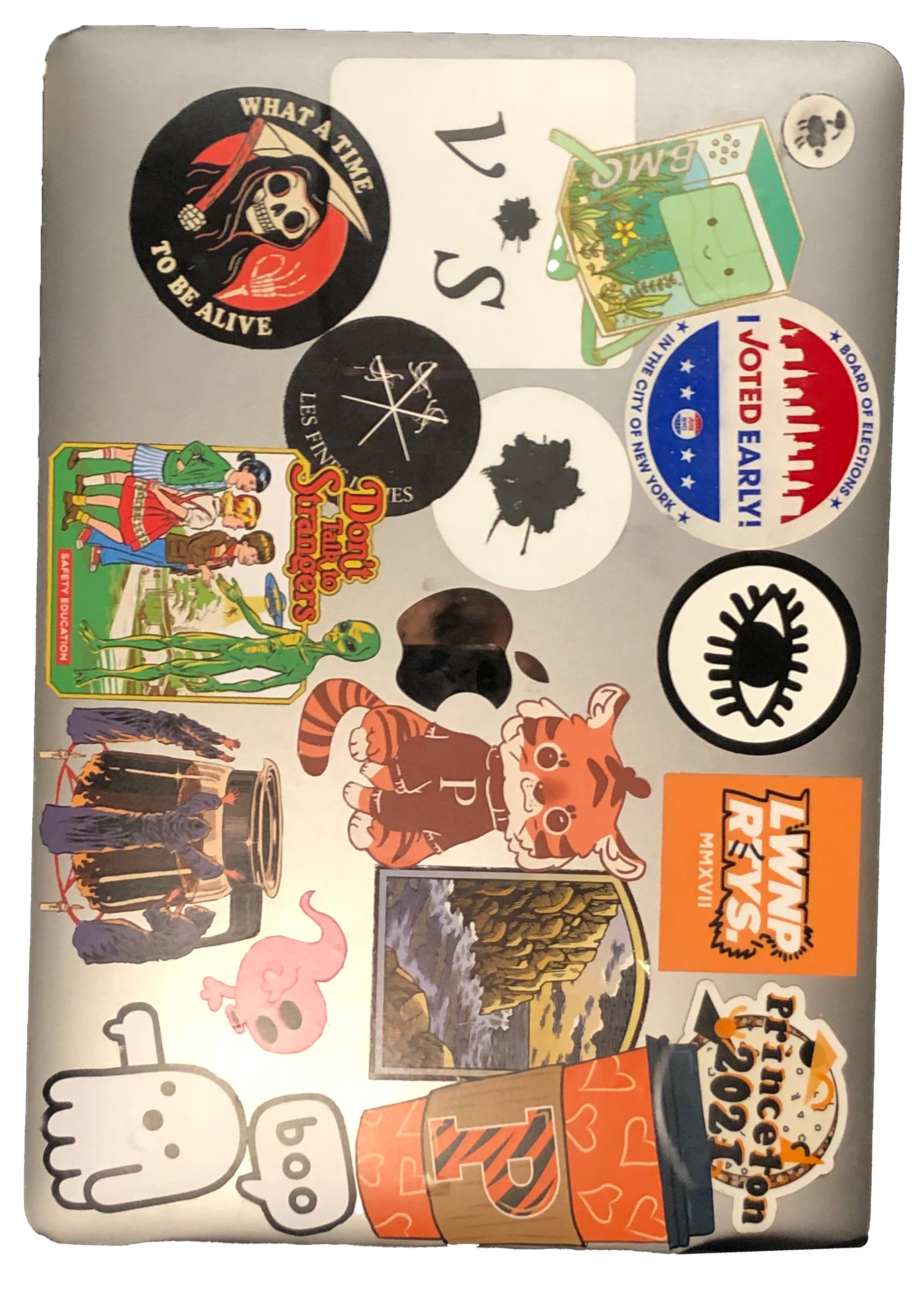 my computer, it has a lot of stickers