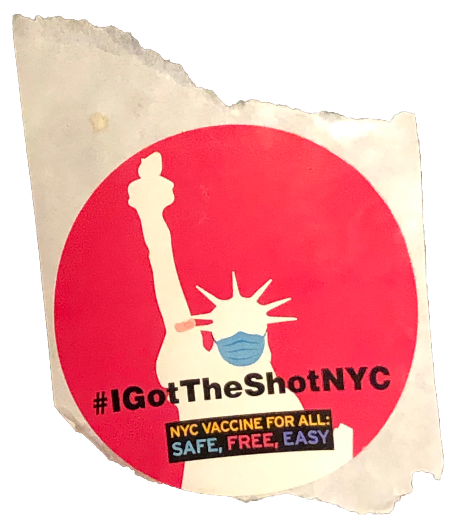 A NYC vaccine sticker